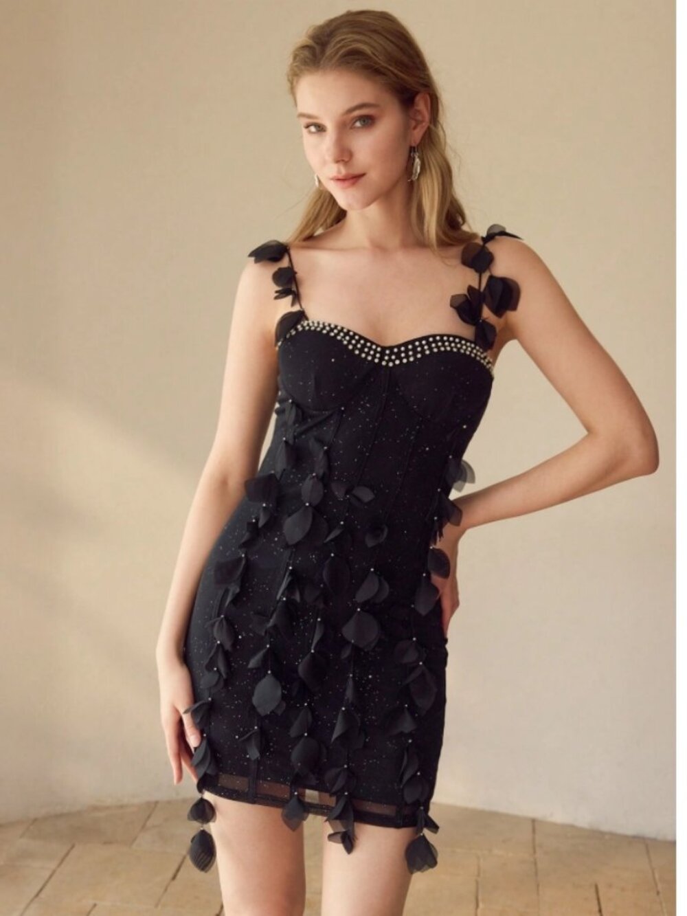 MOTF Premium Handmade 3D Floral Camisole Bodycon Mini Ress NWT